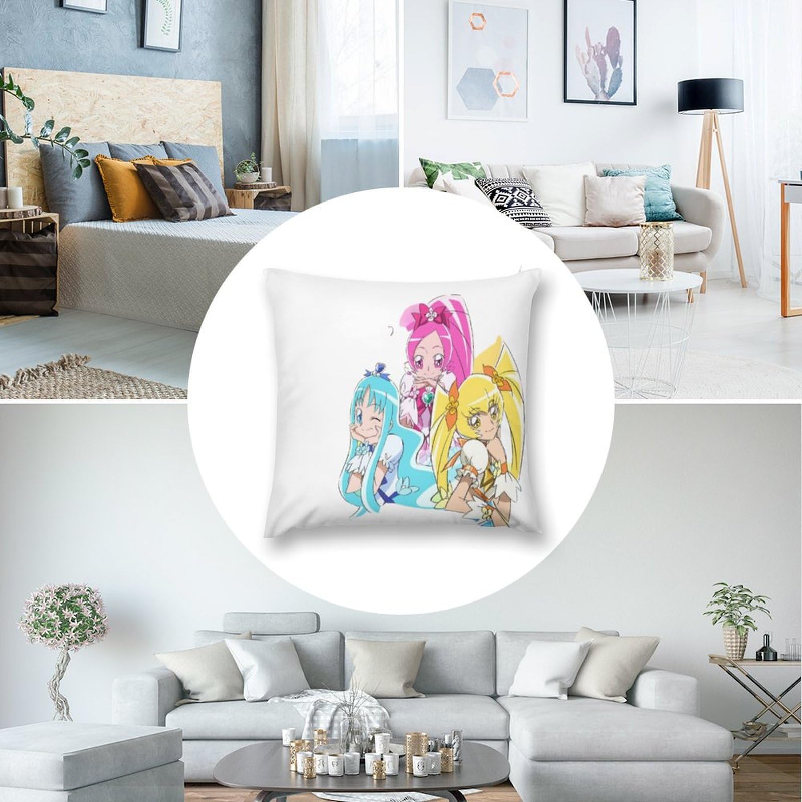Amazon｜ハートキャッチプリキュア!ファッション両面印刷枕カバー